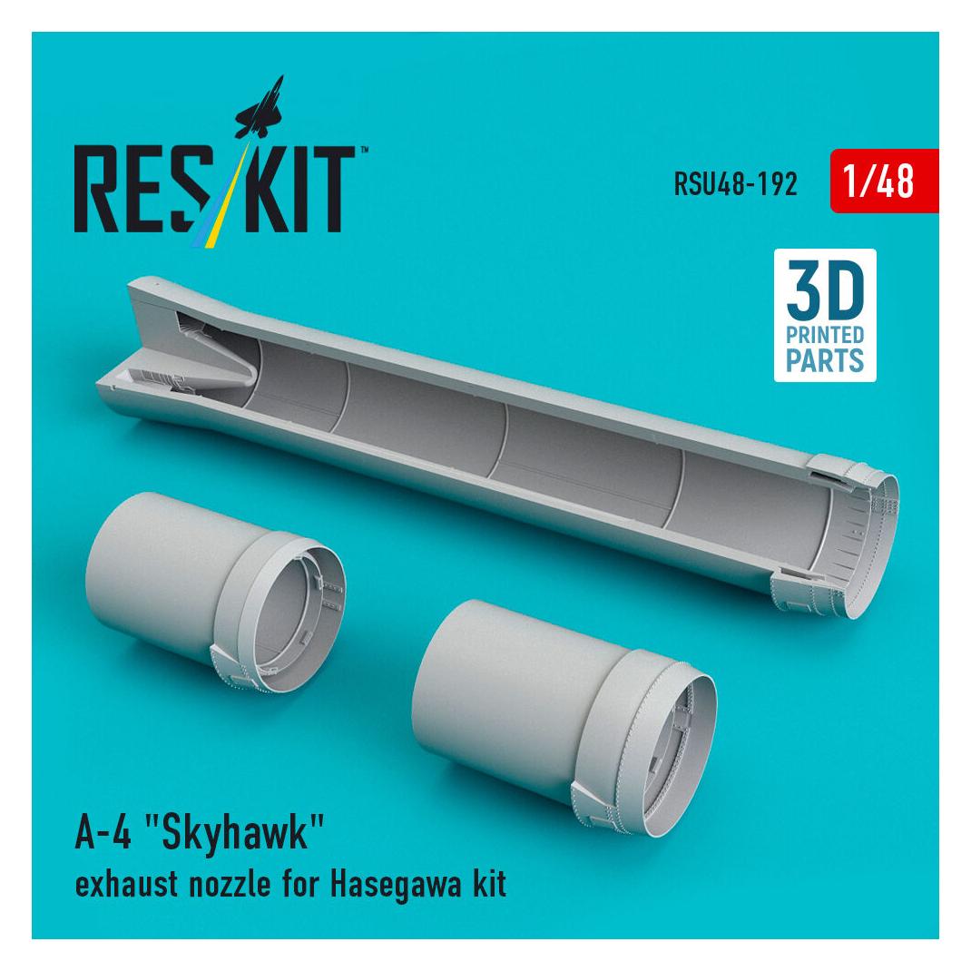 ResKit A-4 Skyhawk exhaust nozzle for Hasegawa kit (3D Printed) (RSU48-0192)