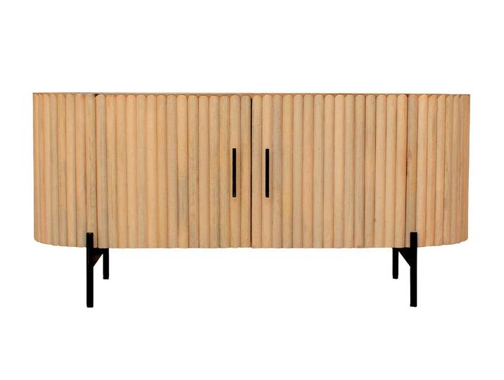 SIT Möbel STRIPE TV-Lowboard Naturfarben, schwarz
