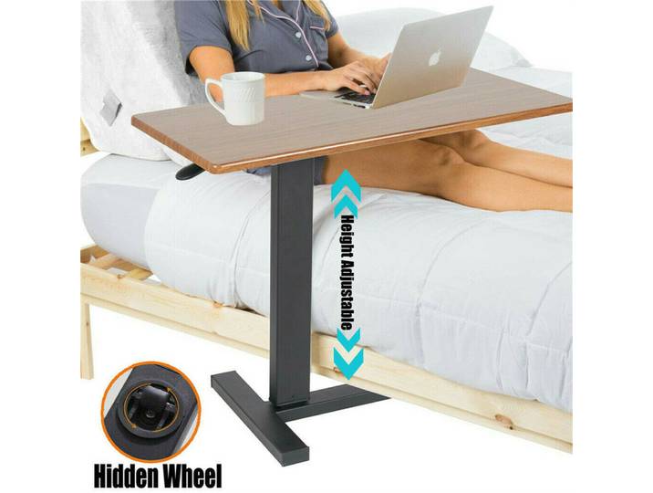 Grand bureau d'ordinateur portable sur le lit roulant, support de table réglable recommandé pour l'hôpital, escalier de chevet américain