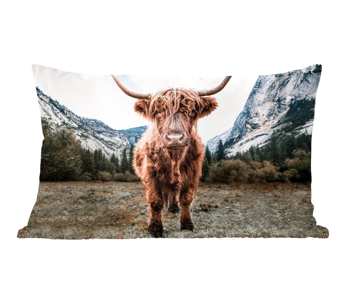 PillowMonkey Sierenkussen Schotse Hooglander Berg Dieren - 50 x 30 cm