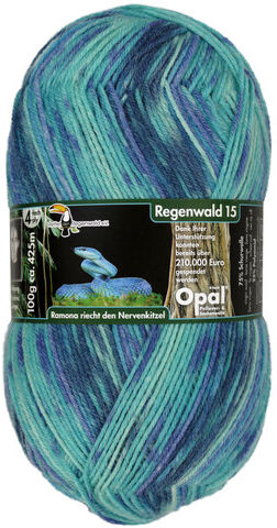 Opal Sockenwolle "Regenwald – Ramona riecht den Nervenkitzel"