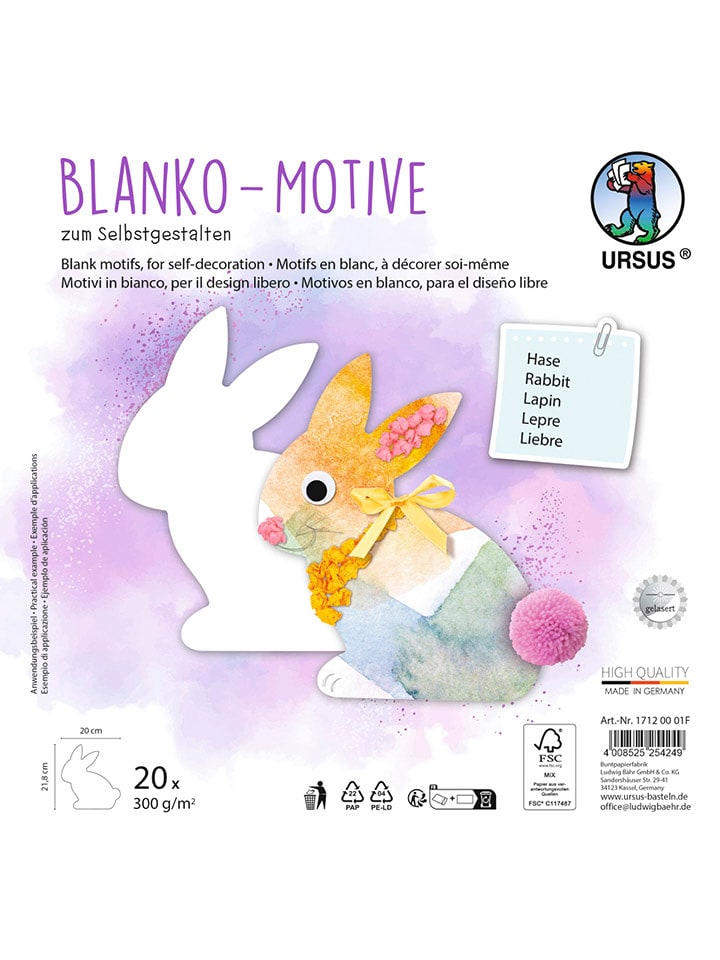 URSUS Blanko-Motive "Hase" - onesize