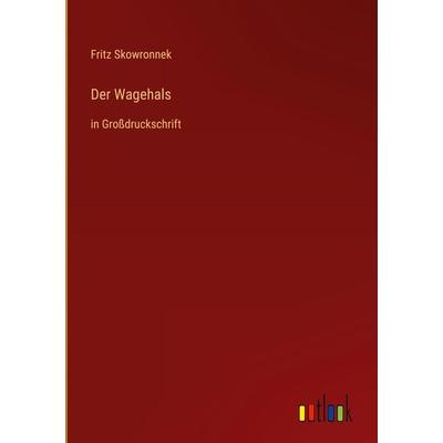 Der Wagehals, Gebundene Ausgabe von Fritz Skowronnek, Outlook, 978-3-368-29263-8
