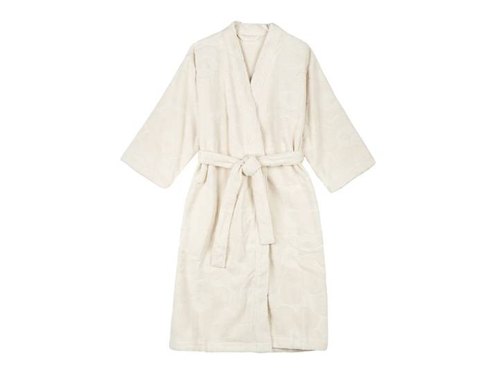 Marimekko - Pienni Unikko Bademantel L, ivory