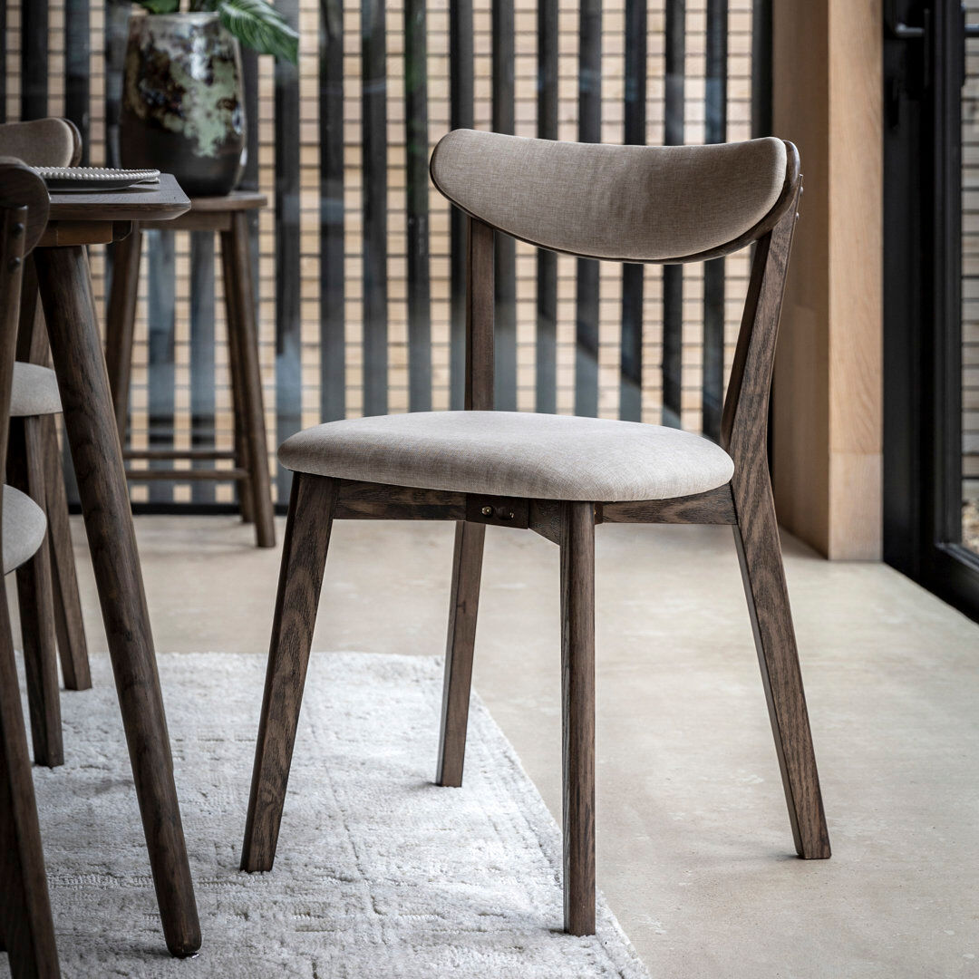 George Oliver Mertzon 49 cm H Side Chair Dark Wood 53.5cm H X 52cm W X 81.5cm D