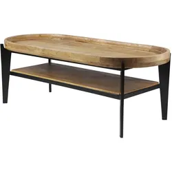 Couchtisch 'Tom Tailor', 120 cm Massivholz, Metall Mango