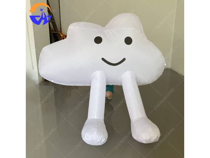 Modèle de mascotte gonflable personnalisé en forme de nuage de dessin animé, accessoire de décoration gonflable pour publicité d'événements en extérieur et centres commerciaux