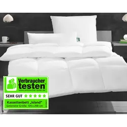 Frankenstolz »fan Island« Bettdecke Biobasiert Kassettenbett warm / 200x220 cm / 1170g
