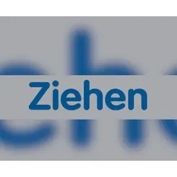 Türschild, Ziehen, 20 x 80 mm - 80x20x1 mm Kunststoff