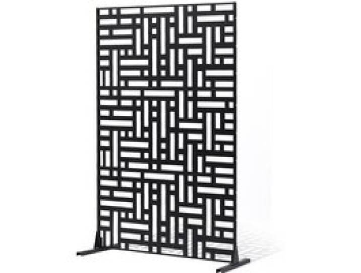 VEVOR Brise-vue en Métal, 120x193 cm, Panneau Intimité Autoportant avec Support, Écran de Confidentialité Décoratif, Paravent Séparateur Extérieur pour Patio, Balcon, Salle Intérieure, Jardin, Noir