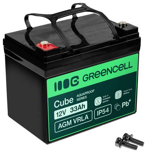 Green Cell GC-AGM12V33AH-J Bleiakku Blei-Vlies (AGM) 33Ah 12V 1St.