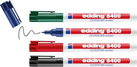 edding 8400 CD-Marker farbsortiert 0,5 - 1,0 mm, 4 St.