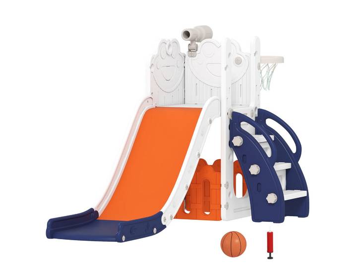 Aiyaplay Kinderrutsche Hdpe Orange, Kunststoff, 70x86x178 cm, unisex, Freizeit & Co, Gartenspielzeug, Kinderrutschen