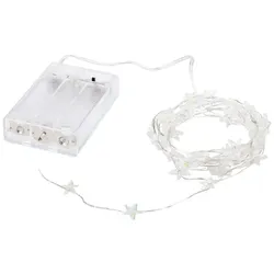 LED-Micro-Lichterkette "Sterne", mit Batteriekasten und Timer, 40 LEDs