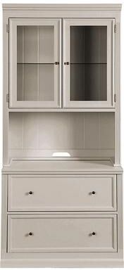 Tuscan File Console and Hutch - Taupe - Ballard Designs