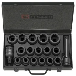FACOM IMPACT-Steckschluessel 3/4Z, Set 18-tl