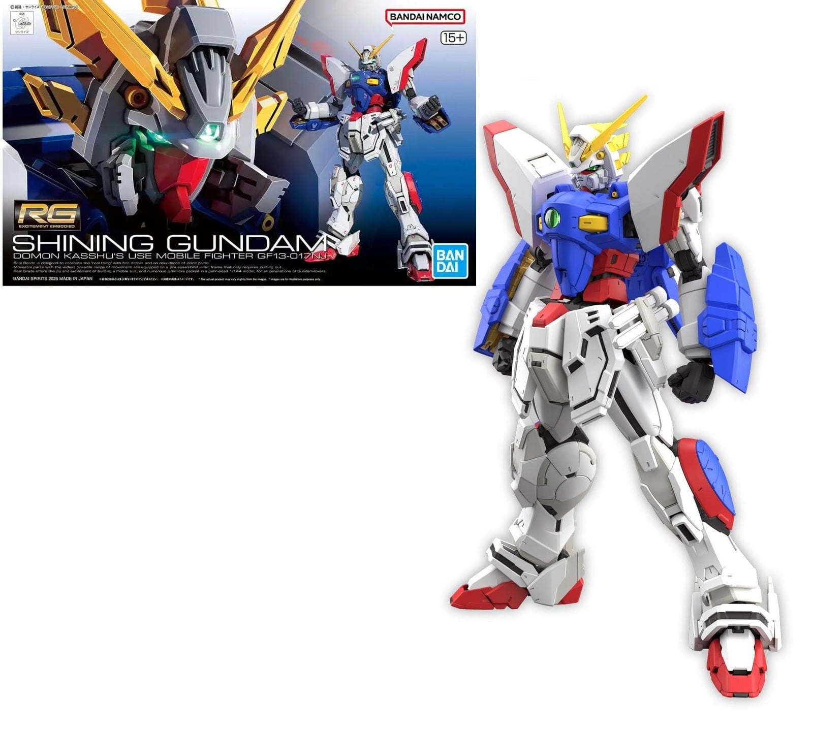 Bandai Gundam RG 1/144 Glanzende Gundam Modelbouwset