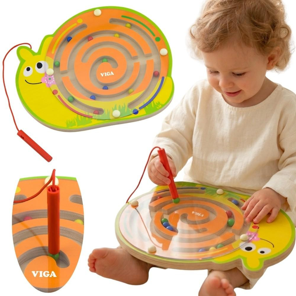 Vigatoys Magnetisch Doolhof Houten Slakkenspel