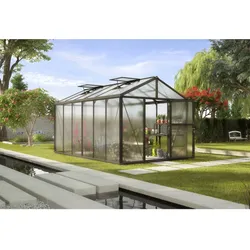 Vitavia Gewächshaus "Zeus 11900",schwarz,11,9 m2