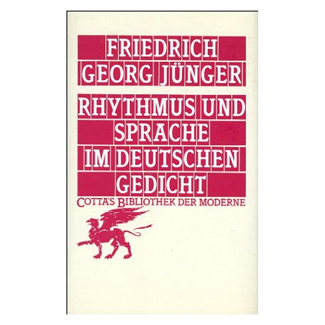 Klett-Cotta Rhythmus und Sprache im deutschen Gedicht (Deutsch, Friedrich Georg Jünger, 1987) (9491002)
