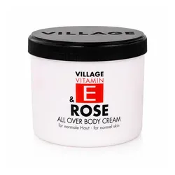 Village Vitamin E & Rose Body Cream – Körpercreme für normale Haut 500 ml