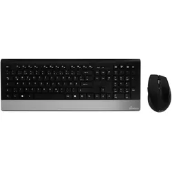 MediaRange MROS105 Tastatur Maus enthalten Haus RF Wireless QWERTZ Deutsch Schwarz, Silber