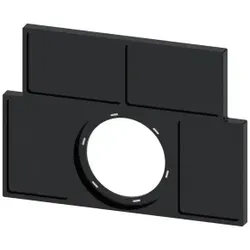 Siemens 3SU1900-0BS10-0AA0 Schildträger, flach, schwarz, für 4 Bezeichnungsschilder 17,5x27mm, zum Kleben 3SU19000BS100AA0  - 10 Stück