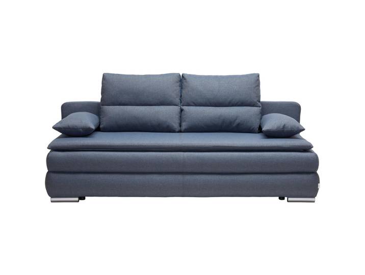 Schlafsofa, Blau & Grau, 207x90x94 cm, Textil, 2-3-Sitzer, Modern, Livetastic