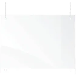 Franken, Glas + Plexiglas, Trennwand mit Deckenhänger (80 cm, 65 cm)