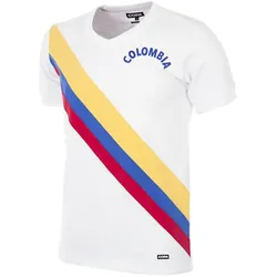 Copa Football, Herren, Fussballtrikot, Kolumbien 1973 Retro Trikot (XL), Weiss