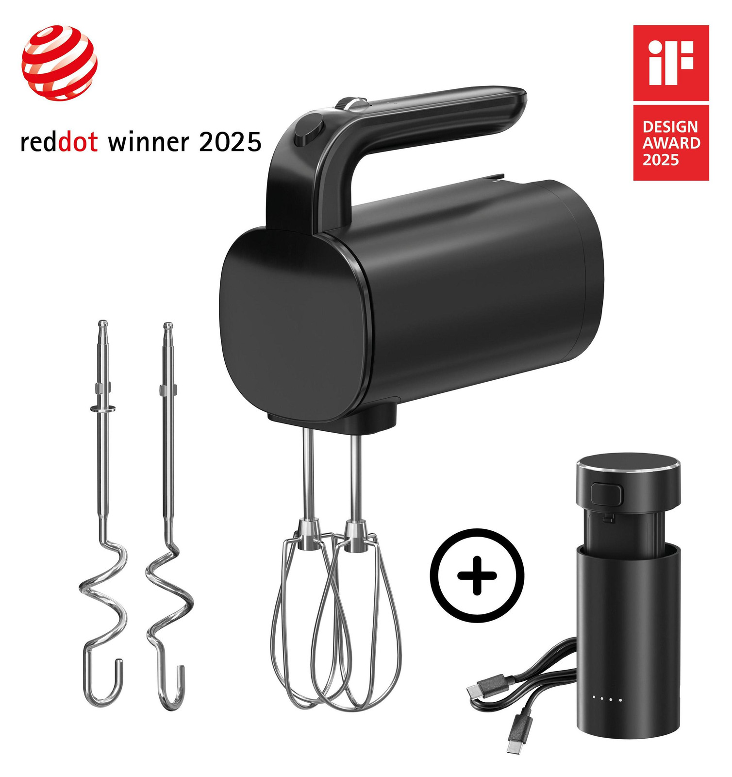 ZWILLING Handmixer Xtend met accu, set, zwart