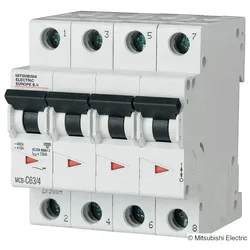 Mitsubishi Electric 32A, 4 polig, C Kurve MCB-C32/4