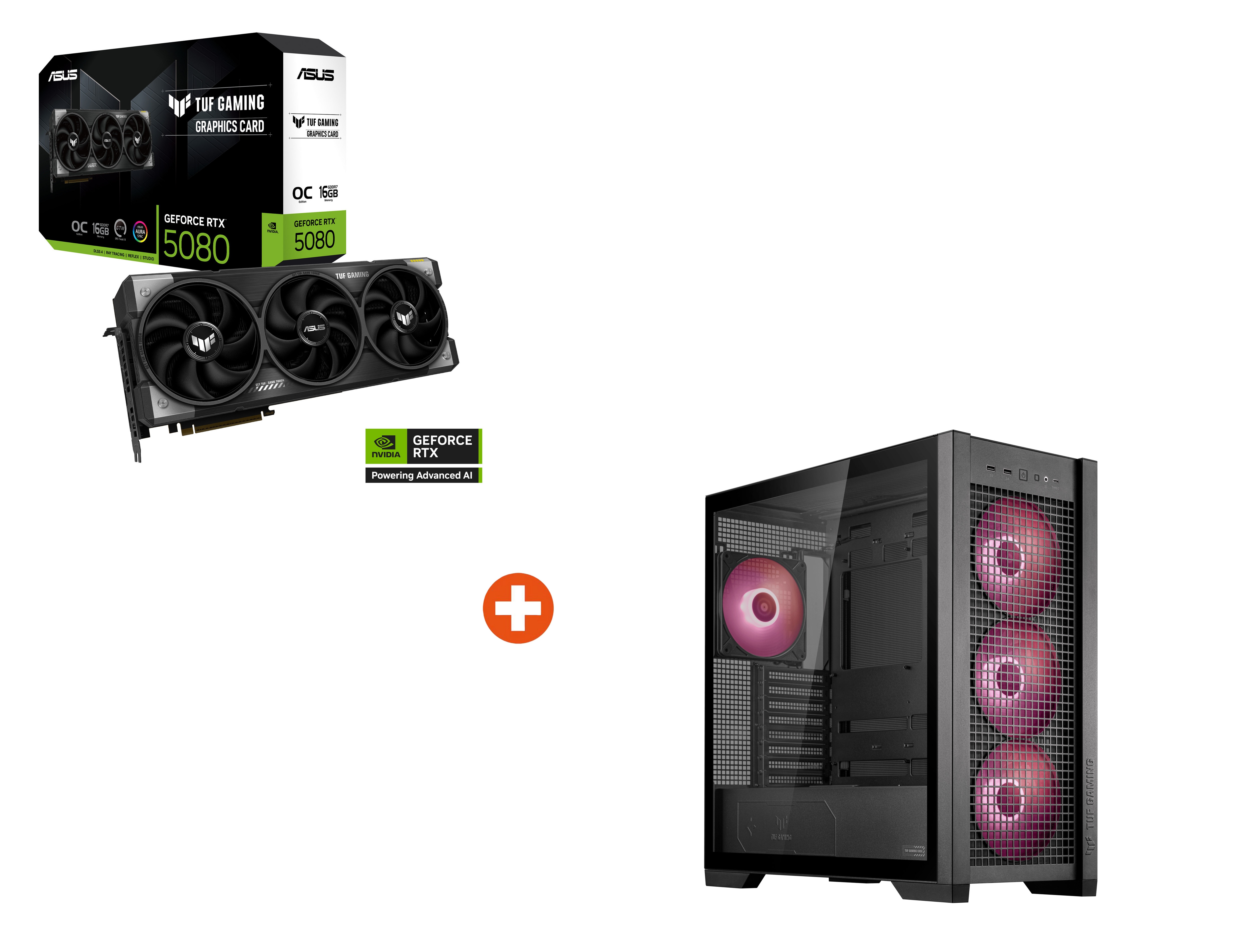 ASUS LEVEL UP #21 Bundle (TUF-RTX5080 + TUF GAMING GT302 TG ARGB BLACK)