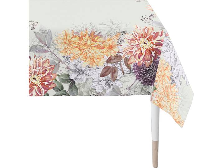 Tischdecke APELT 5604 HERBSTZEIT, Herbstdeko, Blütenmotiv , bunt (grau, bunt), B:150cm L:250cm, Baumwolle, Polyester, Tischdecken, Tischdecke, Digitaldruck, stilvolles Blumenmuster, harmonische Gesamtoptik