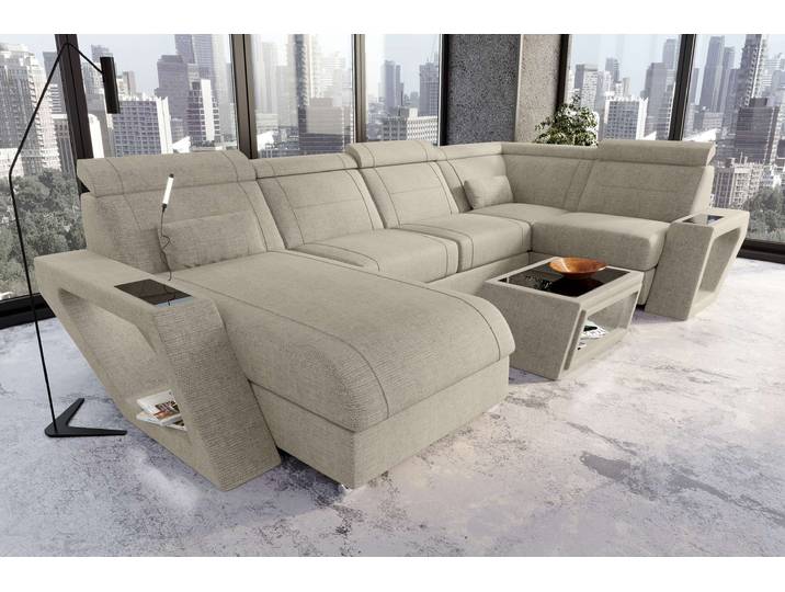 Wohnlandschaft Catania U Form Stoffsofa