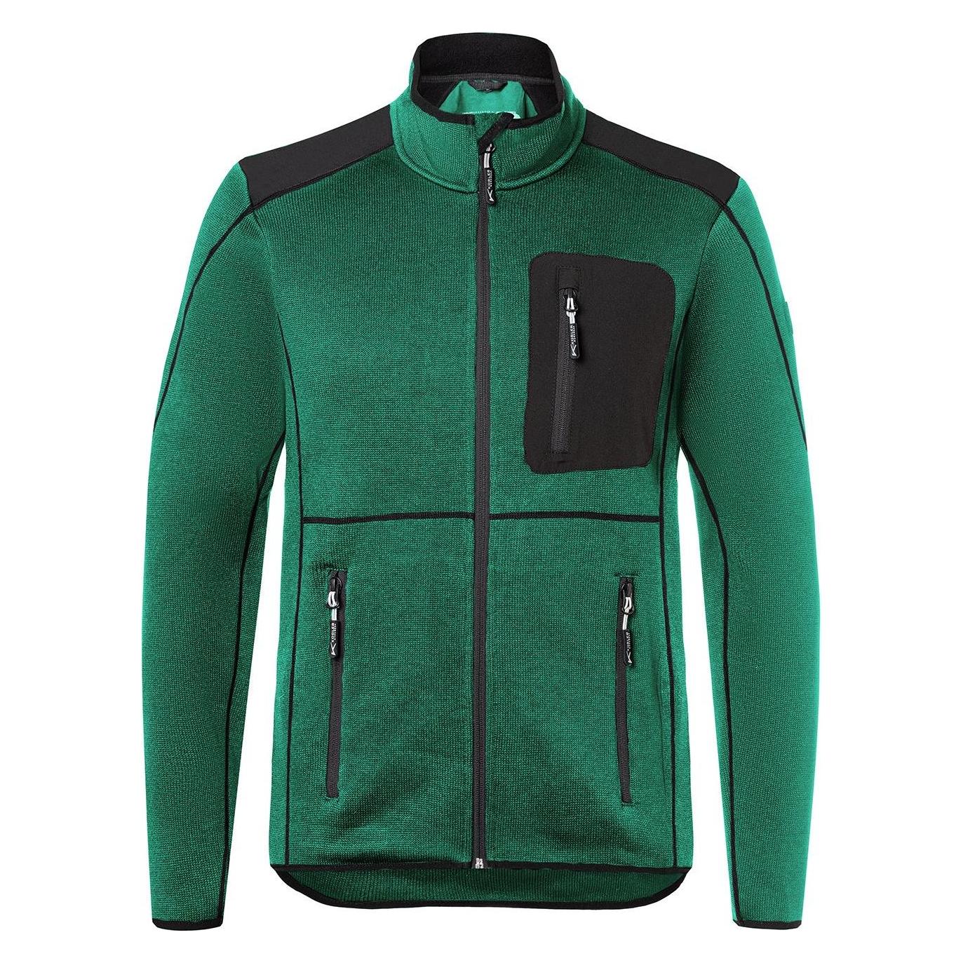 Kübler Strickjacke moosgrün/schwarz Form 1443 Grösse XS (XS) (210141)