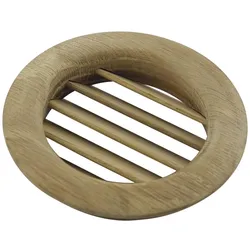 Franz Kolar, Zubehör Belüftungstechnik, Lüftungsrosette Rundgitter ø 74mm Einlass ø 60mm Lüftungsgitter Eiche roh