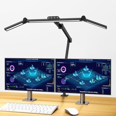 Rare Purchases Architect LED Desk Lamp With Clamp, Ultra Bright Table Lamp With Automatic Dimming For Home Office black