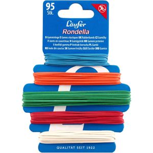 Läufer Gummiringe Rondella Gummiringkarte, Größe sortiert, bunt, 50g
