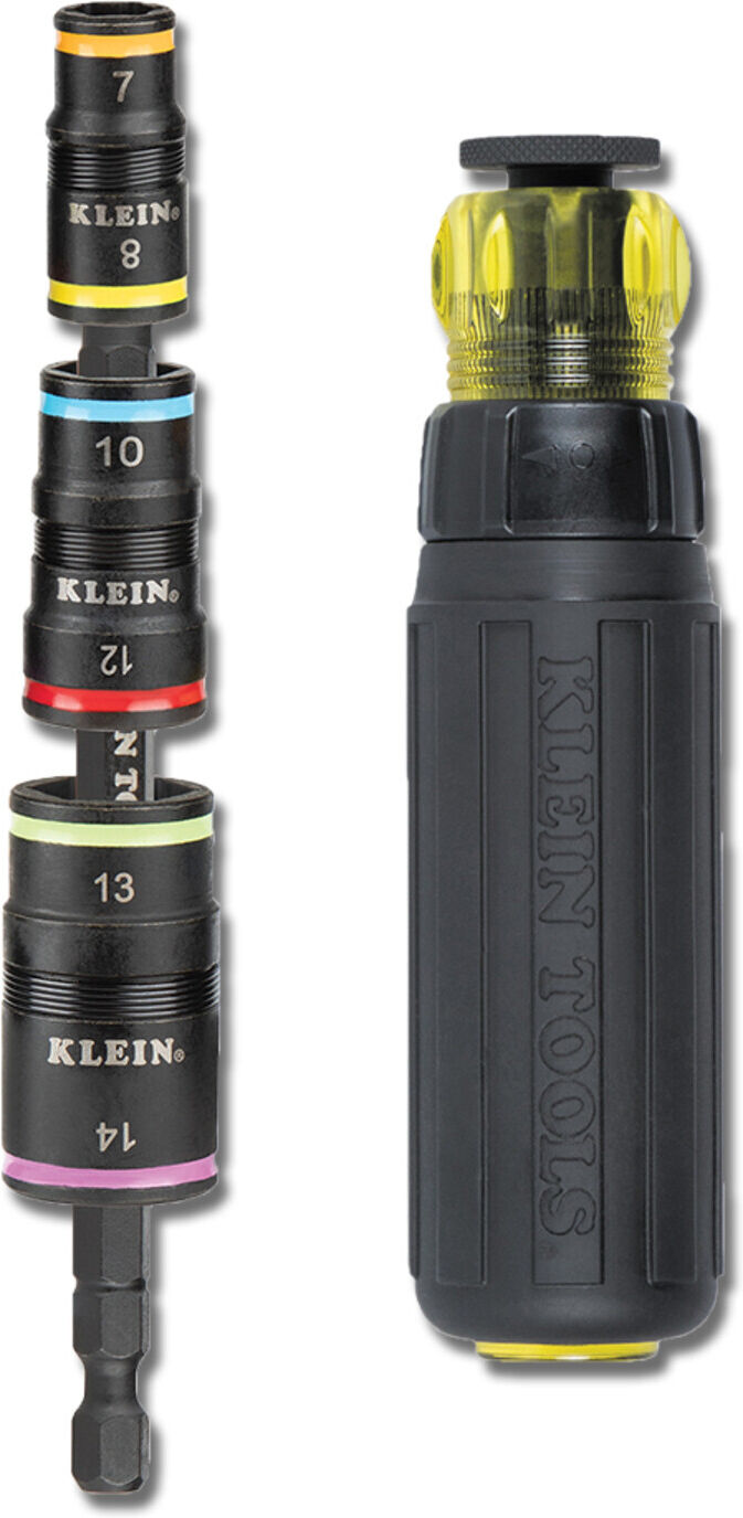 Klein Tools Steckschlüssel Set Ratsche 9 in 1 metrisch schlagfest (32940RMAU)