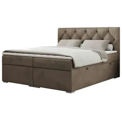 Boxbett mit Bettkasten  ¦ braun ¦ Maße (cm): B: 200 H: 118