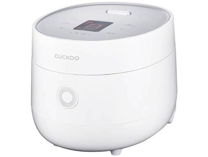 CUCKOO CR-0675F 6 Tassen (ungekocht) Reiskocher 13 Menüoptionen: Quinoa, Haferflocken, brauner Reis und mehr, Touchscreen, Antihaft-Innentopf Weiß