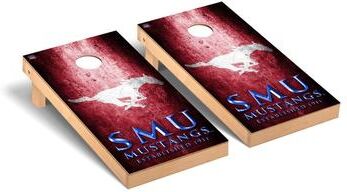 Skip's Garage Southern Methodist University SMU Mustangs Museum Cornhole Board Set