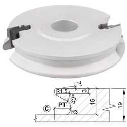 Aigner PM-Griffmuldenfräser HW C557-1C 125x25x30mm Z2 Profil "C" - C557-1C