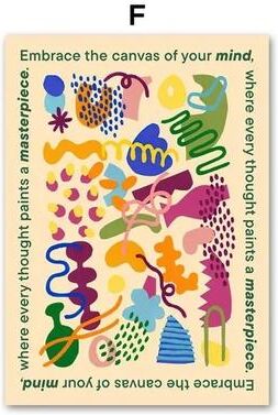 Uplift Essentials Colorful Life Abstract Series High Definition Surrealist Canvas Art style F 6 X 8 In