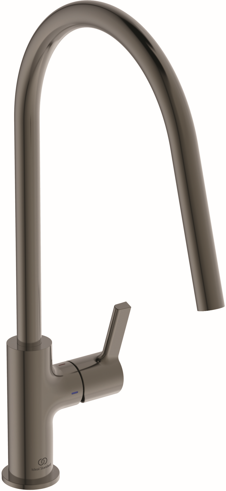 Ideal Standard robinet de cuisine BD408A5 gris magnétique, avec bec haut