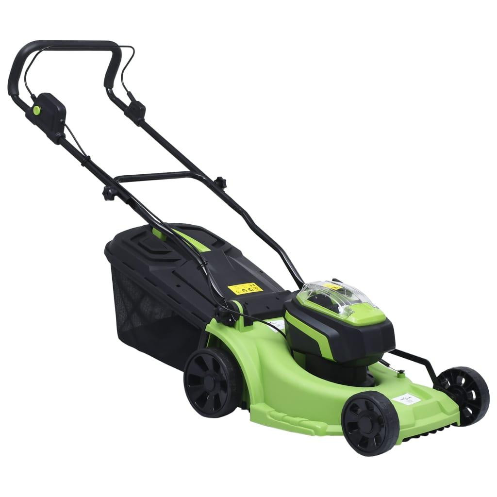 vidaXL Accu-grasmaaier met twee 20V 2000 mAh lithium-ion accu's