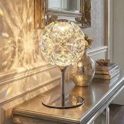LED Tischleuchte Wohnzimmerleuchte Tischlampe Nachttischlampe Glas H 26,5 cm