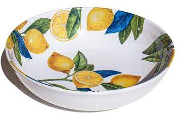 "Abode Homewares Lemon Orchard Melamine Serving Bowl - Yellow - 11.9"""