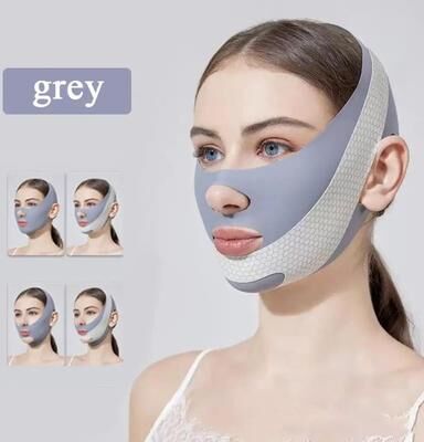 Useful Little Things Elastic V Line Face Lift Bandage And Double Chin Tightening Mask grey